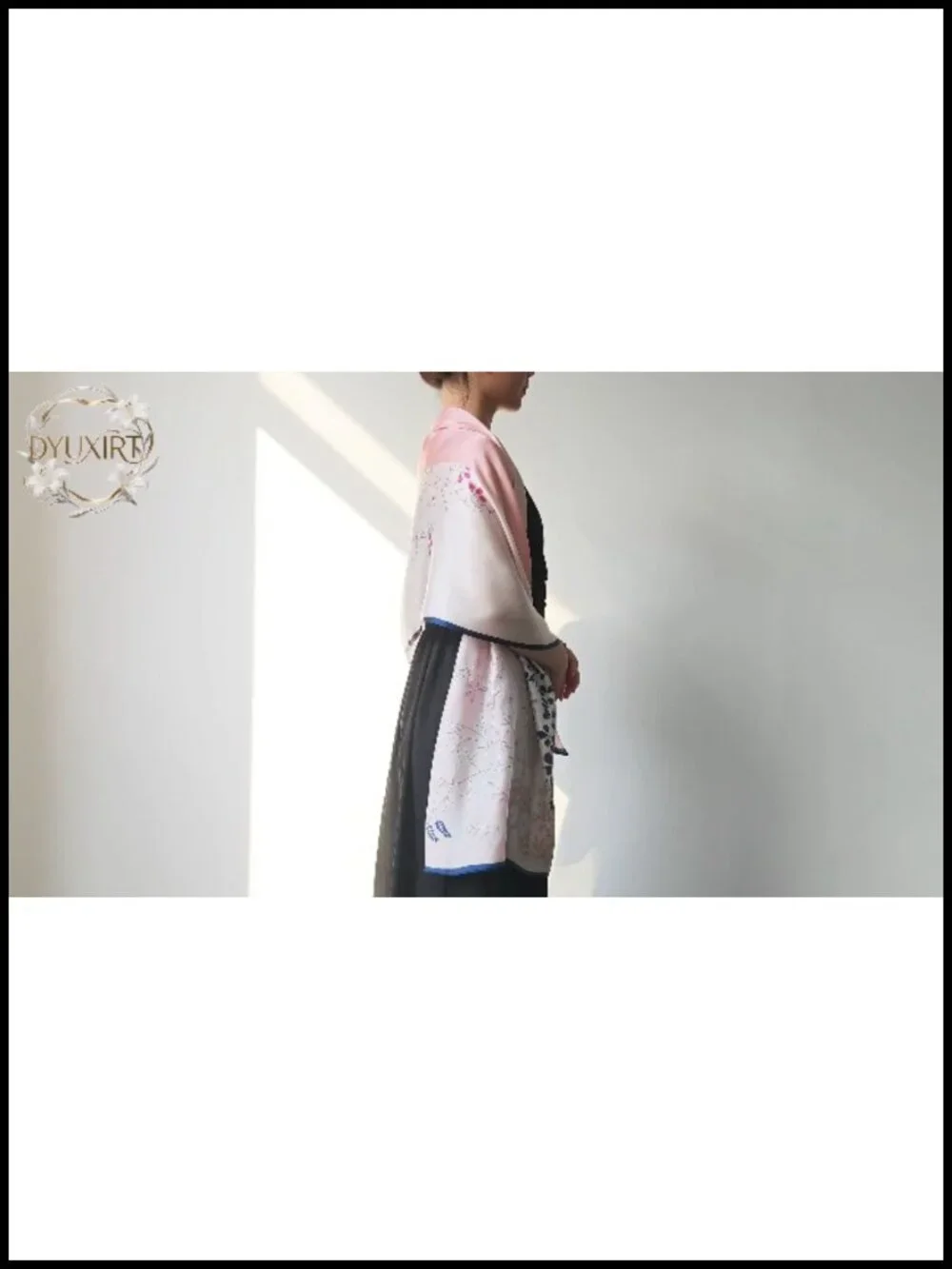 100% Mulberry Silk Oversized Shawl Wrap Fashion Scarf Featherlight Airy